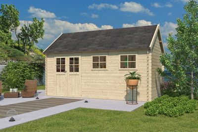 Woodlands Blokhut gloucester XL 505 x 295 cm Wanddikte 28 mm