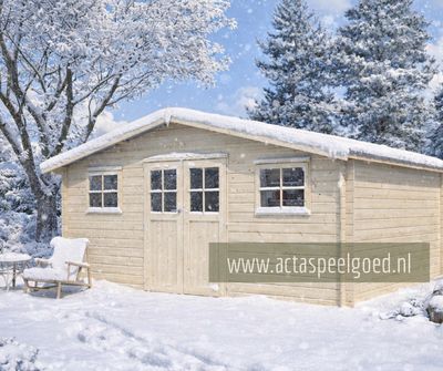 Woodlands blokhut Hudson XL 505 x 385 x 248 cm Wanddikte 28 mm