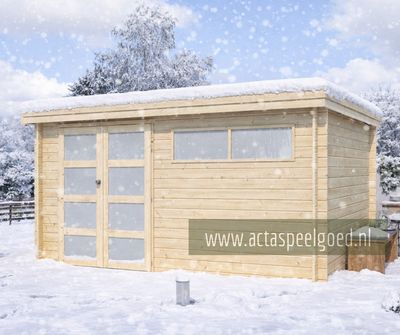 Woodlands blokhut Oregon 415 x 295 x 219 cm Wanddikte 28 mm