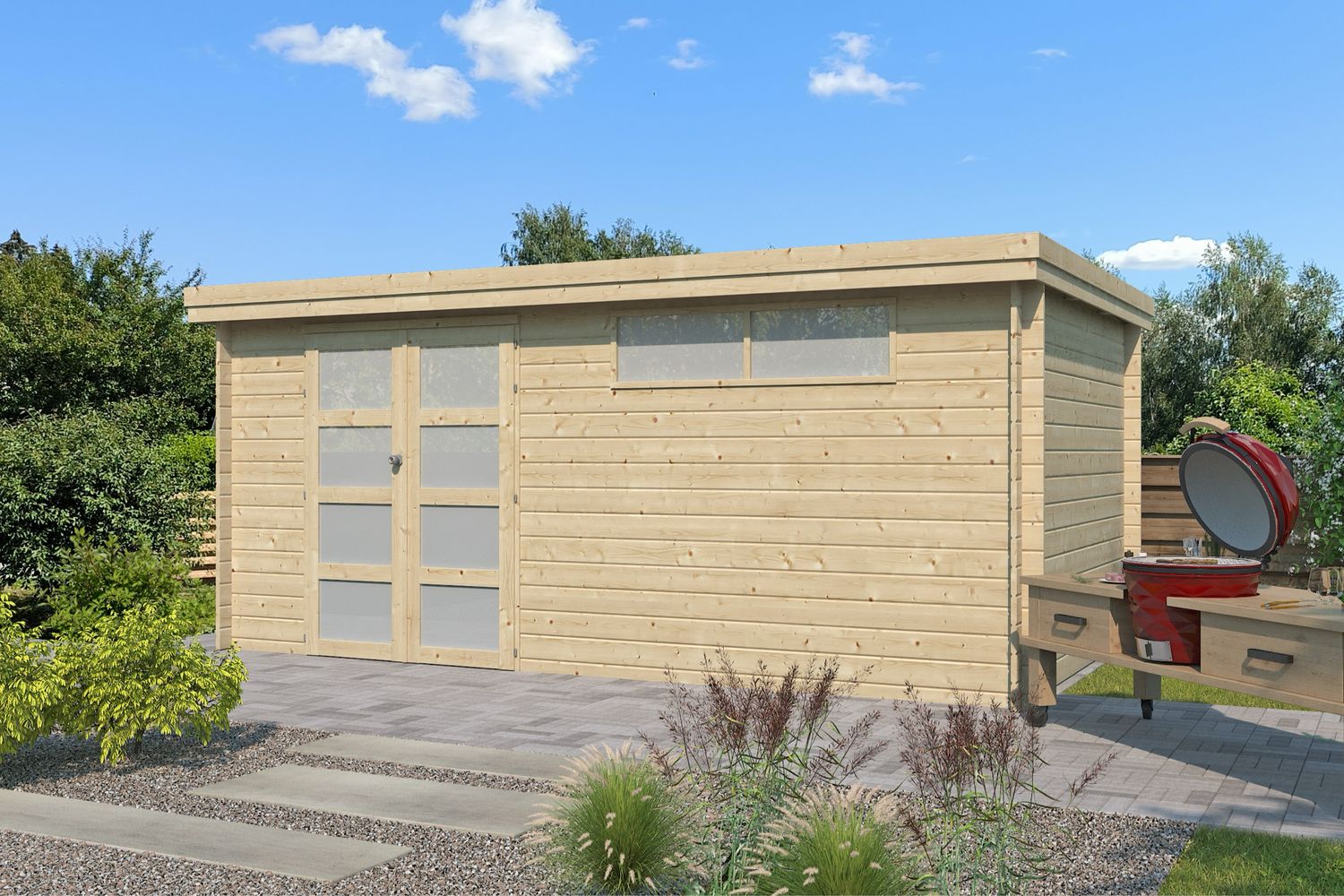 Woodlands blokhut Oregon 505 x 295 x 219 cm Wanddikte 28 mm