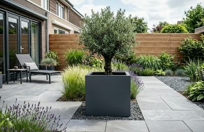 Aluminium plantenbak Rootbox Cube RAL 7016