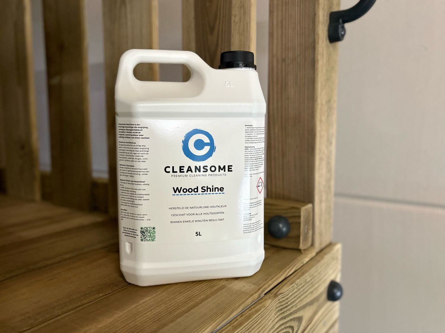 Cleansome Wood Shine 5 liter – professionele houtontgrijzer voor vergrijsd en vervuild hout
