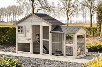 Konijnenhok met ren Holiday Medium Light-Grey