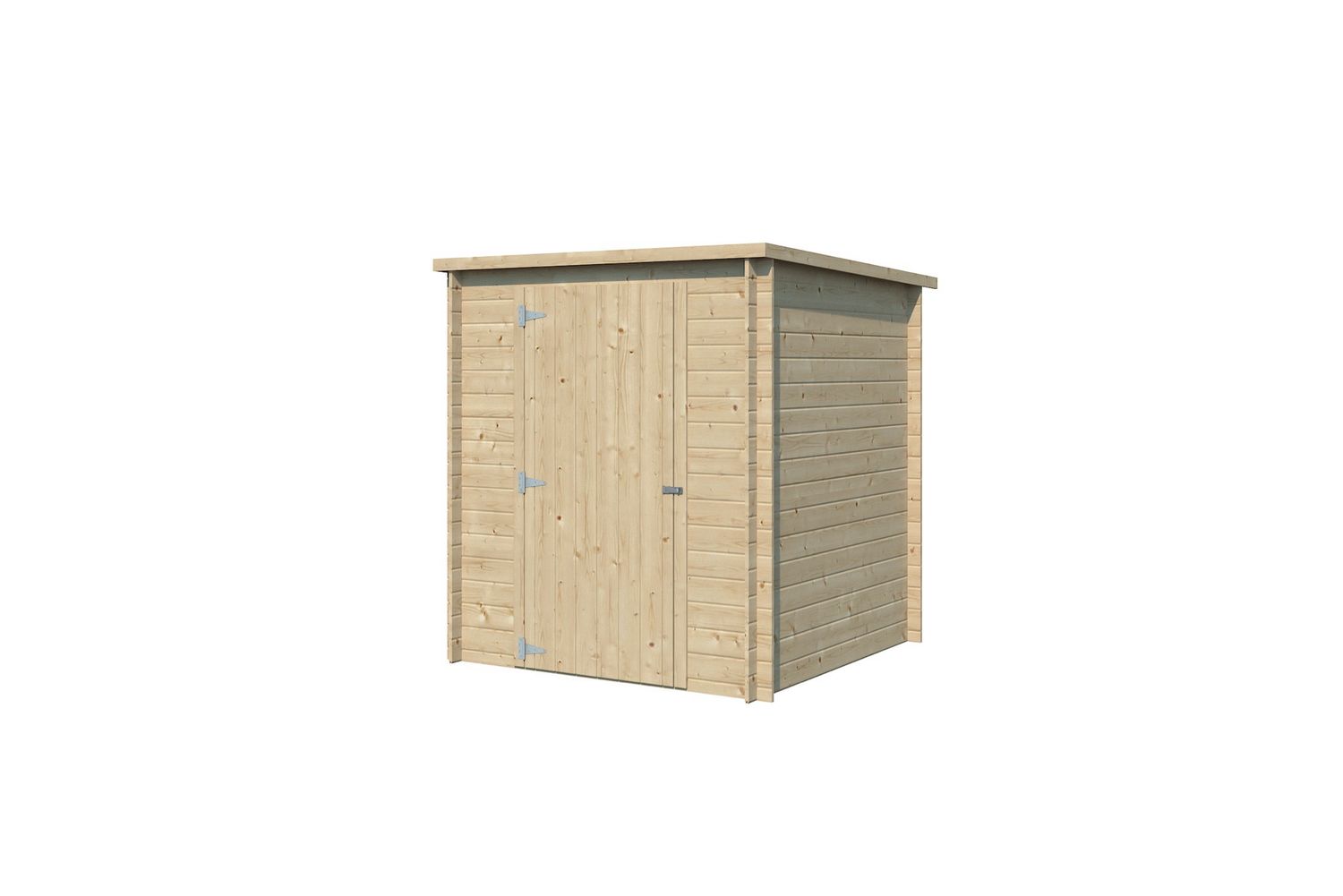 Compacte blokhut 175 x 175 cm met stalen dak