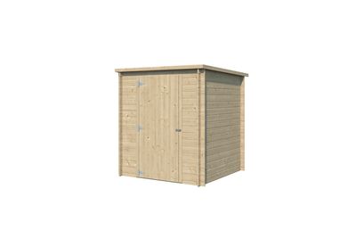 Woodlands blokhut 175 x 175 cm met stalen dak