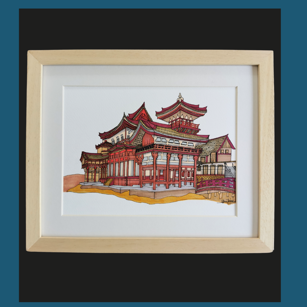 KJARRA- Temple japonais - A4 - 21 x 29.7 cm