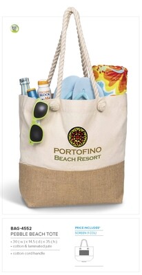 Okiyo Suna Jute &amp; Cotton Beach Bag
