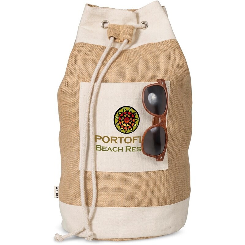 Okiyo Suna Jute &amp; Cotton Beach Rucksack