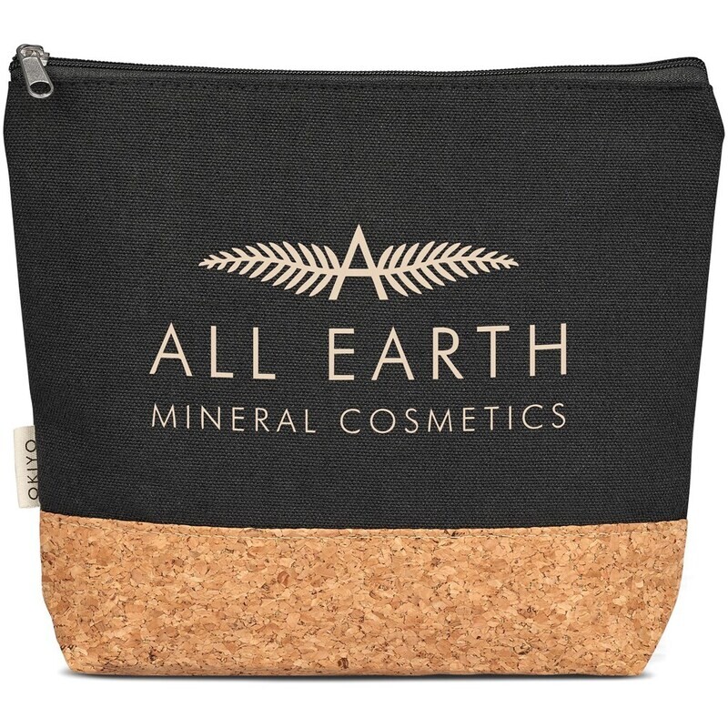 Okiyo Koruku Cork &amp; Cotton Cosmetic Bag