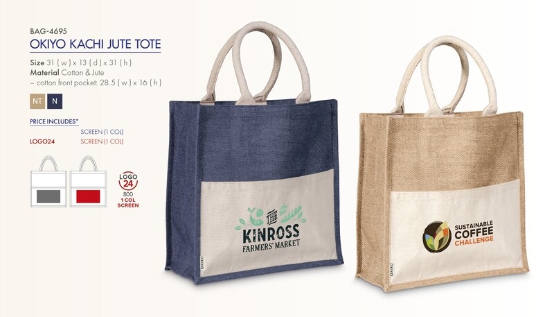 Okiyo Kachi Jute &amp; Cotton Tote