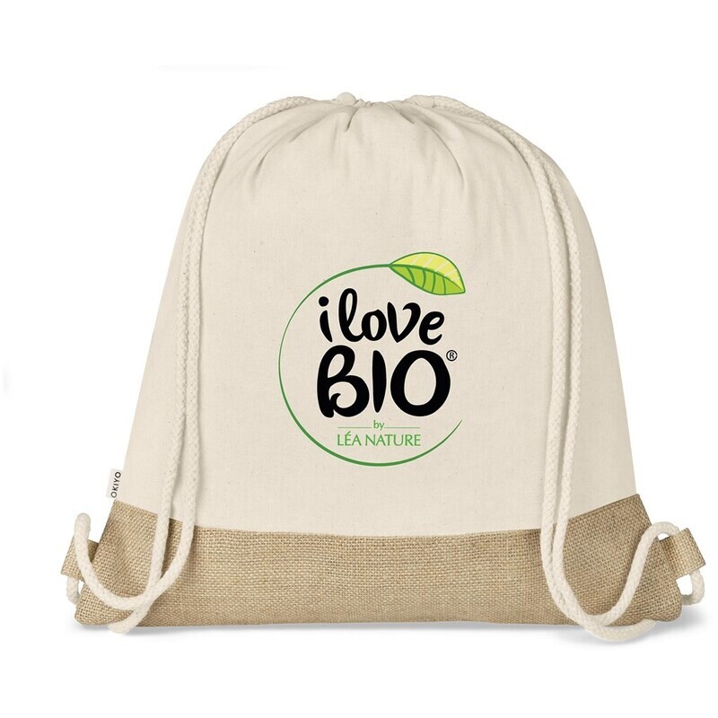 Okiyo Bijin Jute &amp; Cotton Drawstring Bag