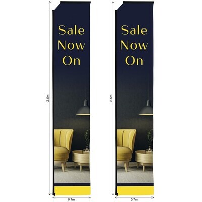 Legend 4m Sublimated Telescopic Flying Banner Skin - Set Of 2 (Excludes Hardware)