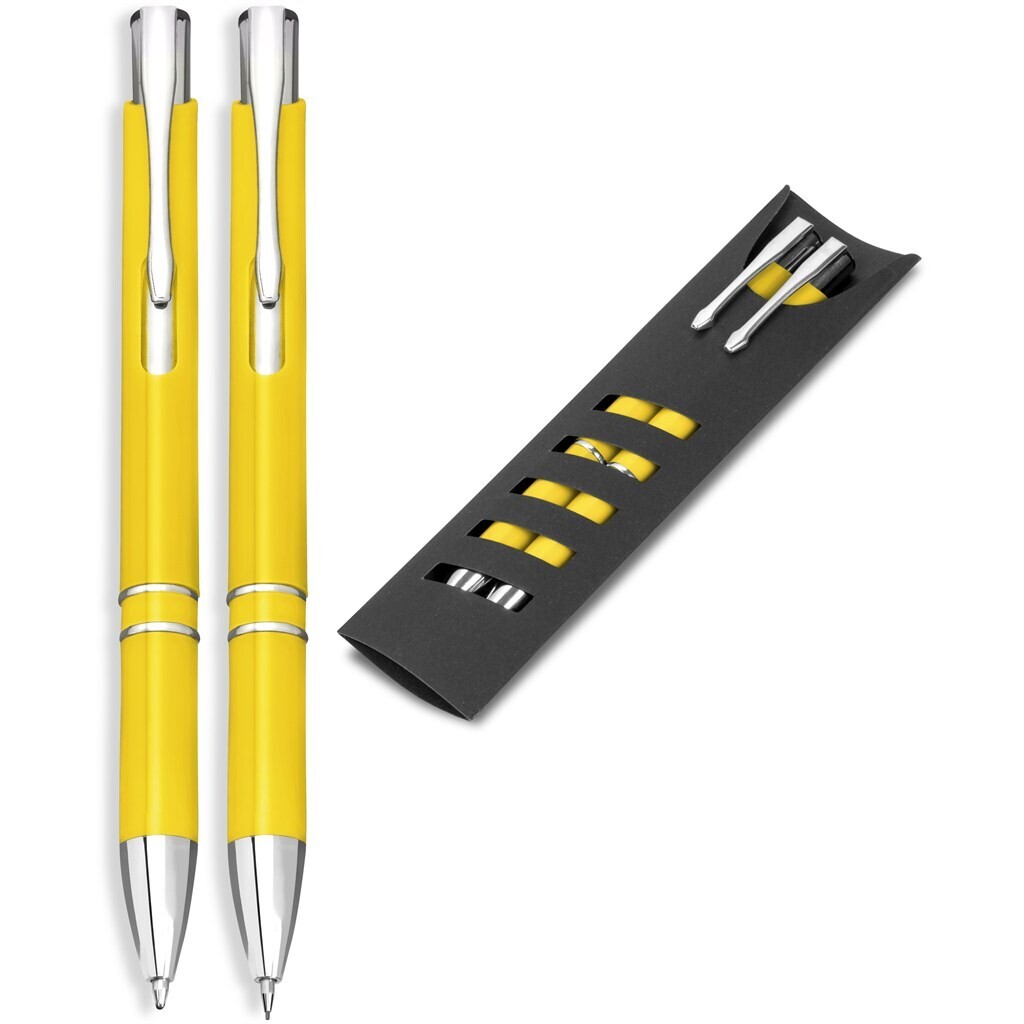 Electra Ball Pen &amp; Pencil Set - Yellow