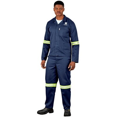 Trade Polycotton Conti Suit - Reflective Arms &amp; Legs - Yellow Taped
