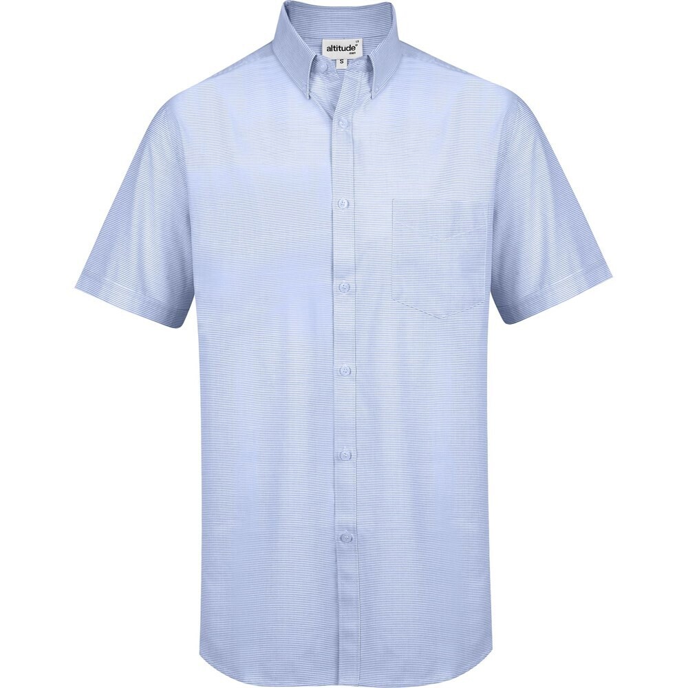 Mens Short Sleeve Earl Shirt - Sky Blue