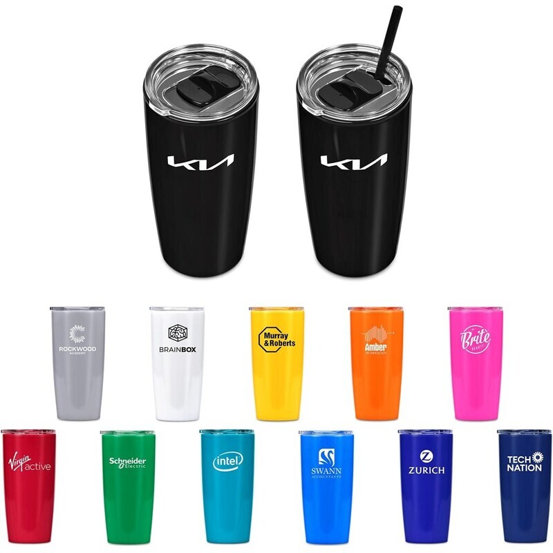 Altitude Daytona Plastic 2-in-1 Double-Wall Tumbler &amp; Straw - 600ml