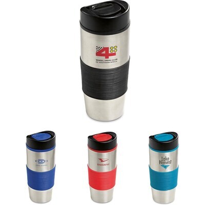 Ridge Stainless Steel &amp; Plastic Double-Wall Tumbler - 450ml