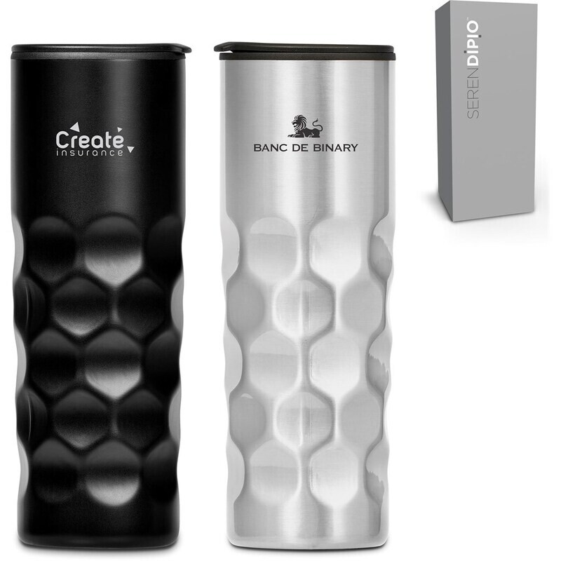 Serendipio Meteor Stainless Steel &amp; Plastic Double-Wall Tumbler - 450ml
