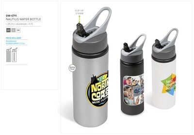 Nautilis Aluminium Water Bottle - 700ml