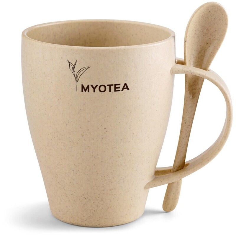 Okiyo Kawai Wheat Straw Mug &amp; Spoon - 350ml