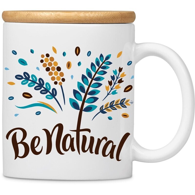 Okiyo Sozo Bamboo &amp; Ceramic Sublimation Coffee Mug - 330ml