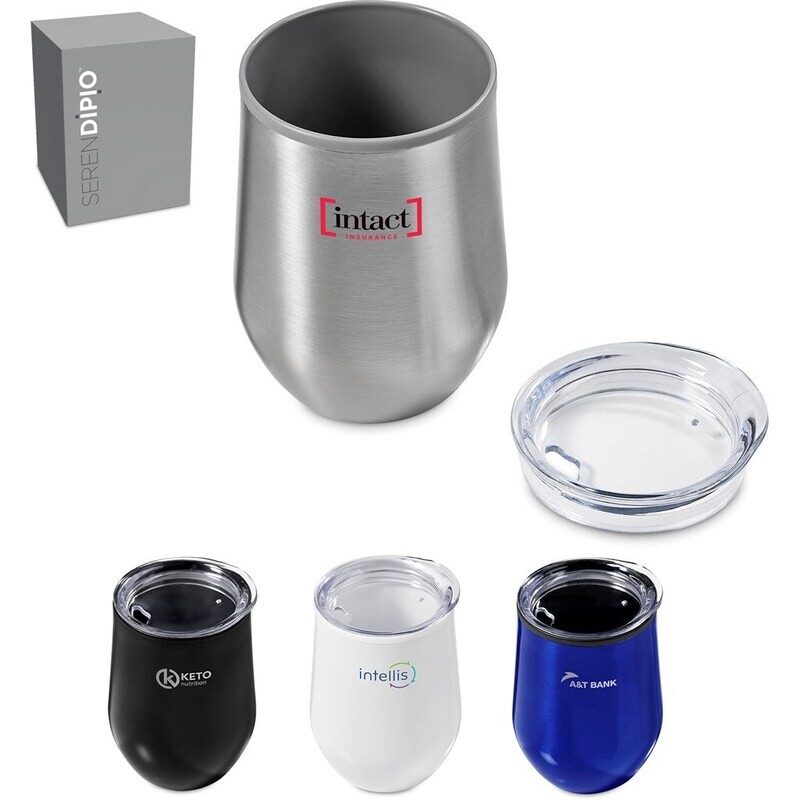 Serendipio Madison Stainless Steel &amp; Plastic Double-Wall Tumbler - 350ml