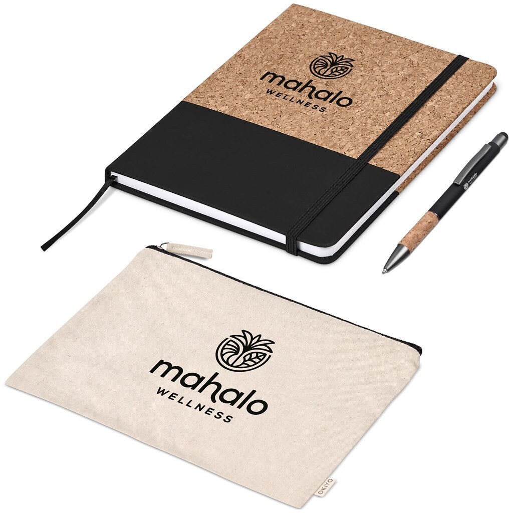 Okiyo Denki Cork Notebook &amp; Pen Set