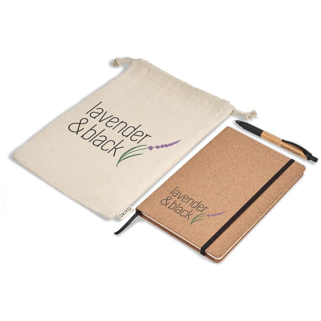 Okiyo Noto Cork &amp; Bamboo Notebook &amp; Pen Set