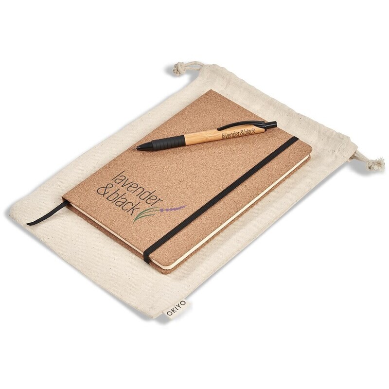Okiyo Noto Cork &amp; Bamboo Notebook &amp; Pen Set