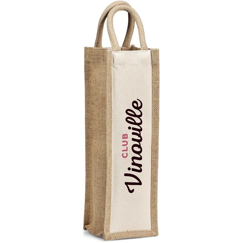 Okiyo Inshu Jute &amp; Cotton Wine Tote