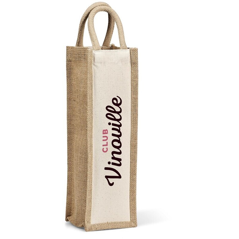 Okiyo Inshu Jute &amp; Cotton Wine Tote