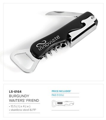 Burgundy Waiter's Corkscrew