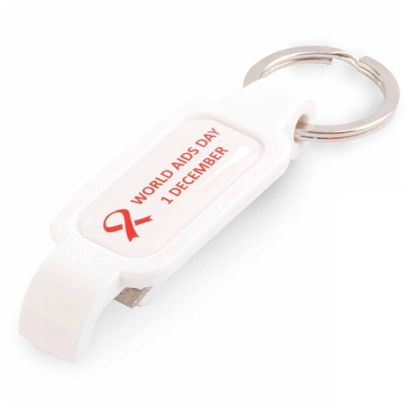 Moonshine Dome Bottle Opener Keyholder - Solid White