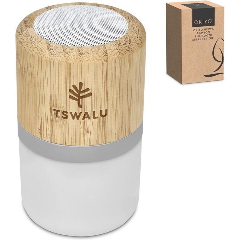 Okiyo Heiwa Bamboo Bluetooth Speaker &amp; Night Light