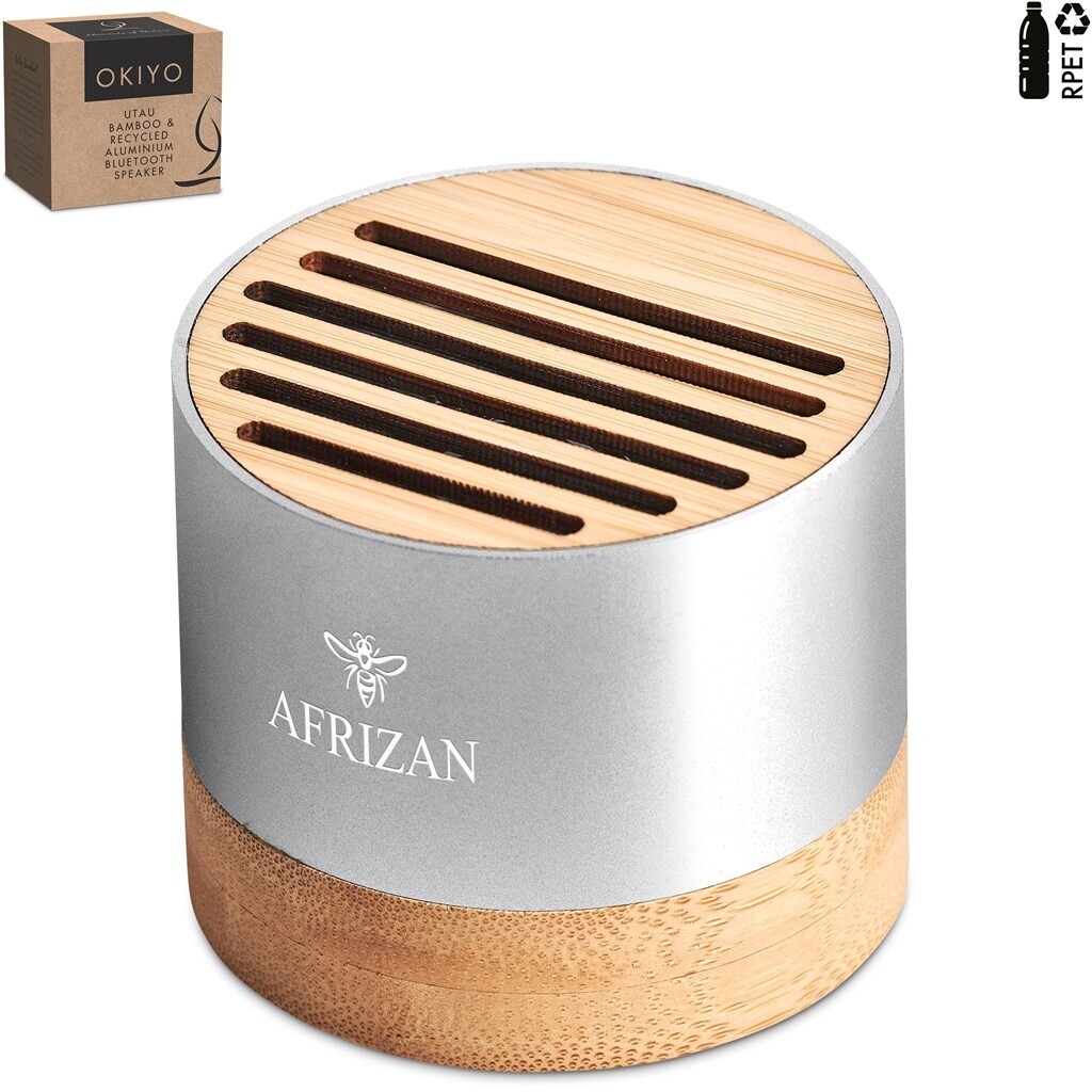 Okiyo Utau Bamboo &amp; Recycled Aluminium Bluetooth Speaker