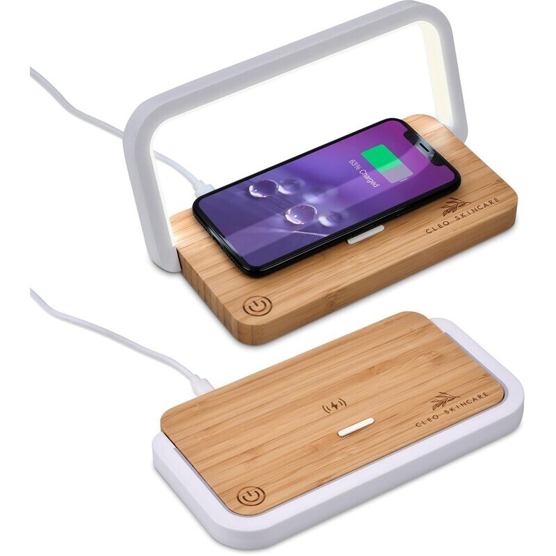 Okiyo Yoru Bamboo Wireless Charger &amp; Night Light