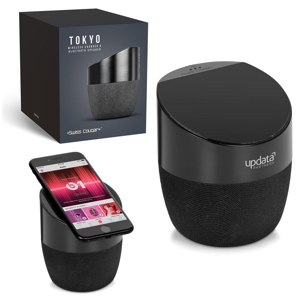 Swiss Cougar Tokyo Wireless Charger &amp; Bluetooth Speaker