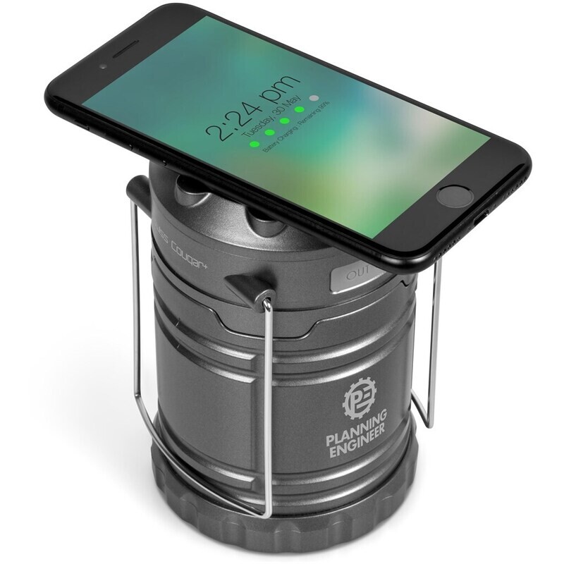 Swiss Cougar Cape Town Lantern &amp; Wireless Charging Power Bank - 4,000mAh