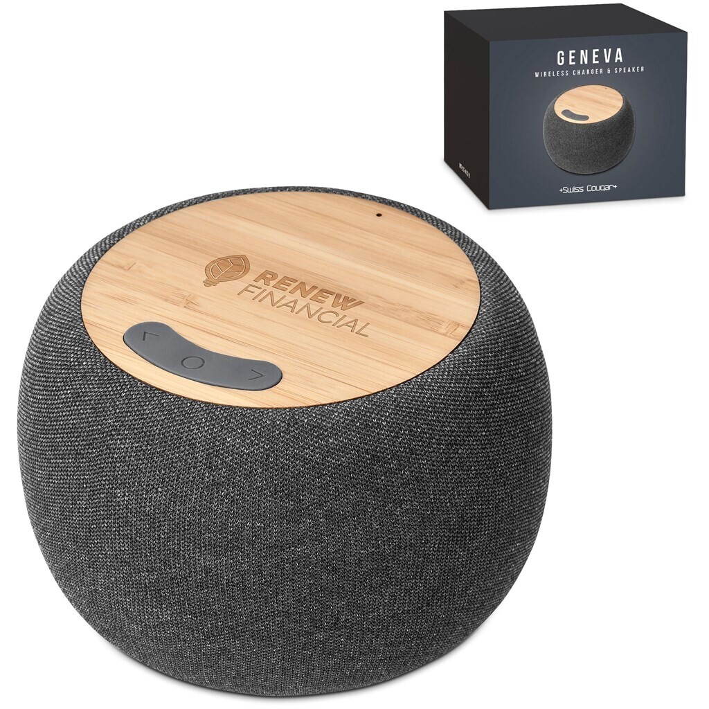 Swiss Cougar Geneva Wireless Charger &amp; Bluetooth Speaker