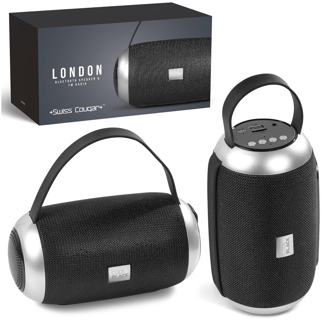 Swiss Cougar London Bluetooth Speaker &amp; FM Radio
