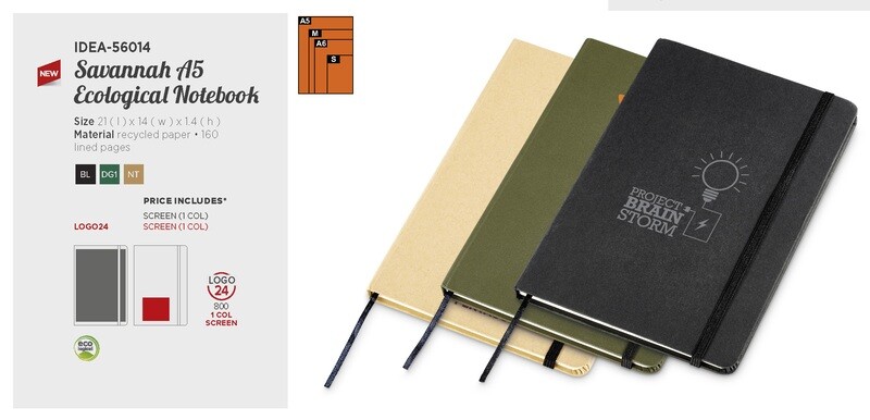 Altitude Savannah A5 Hard Cover Notebook