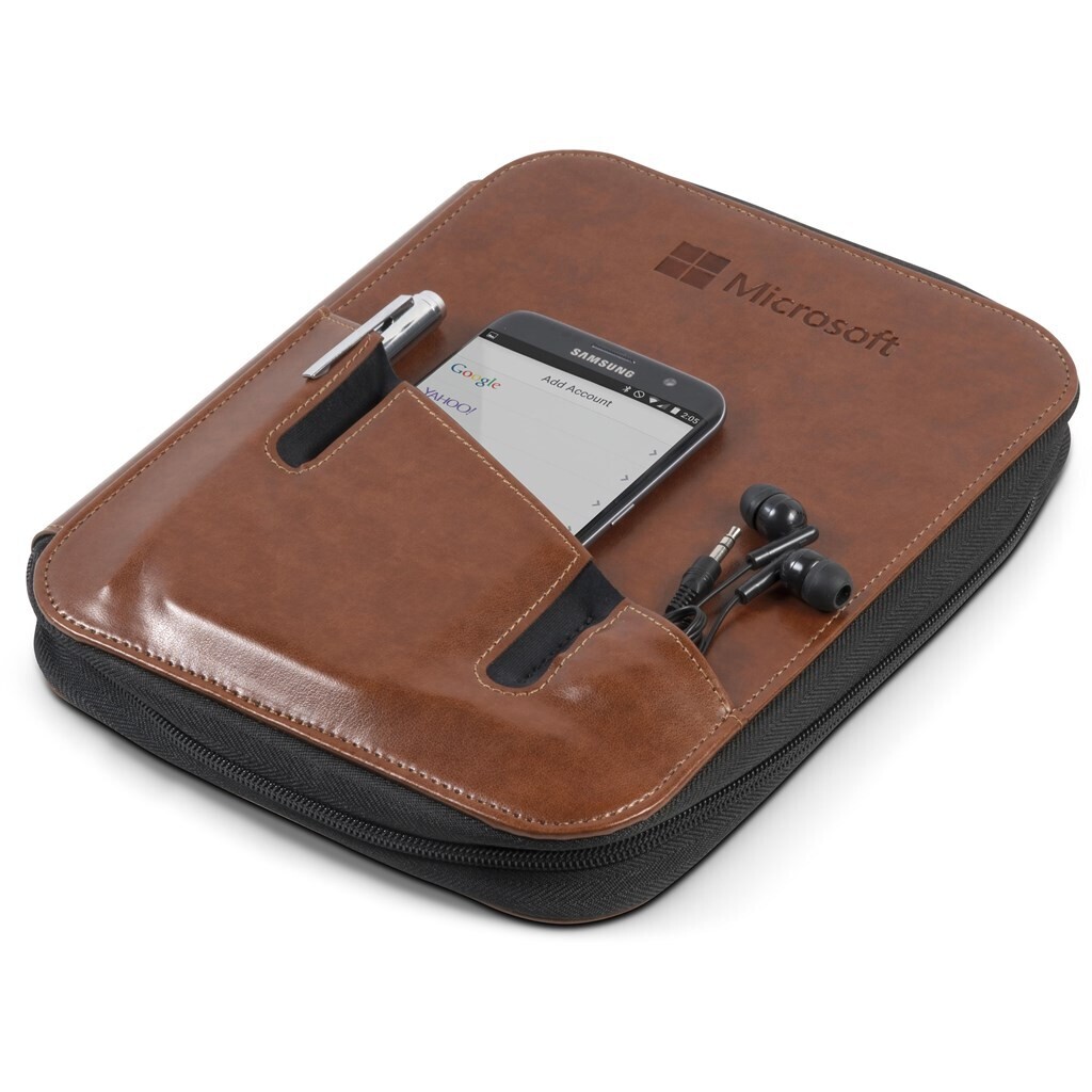 Ashburton Zip-Around Folder - Brown