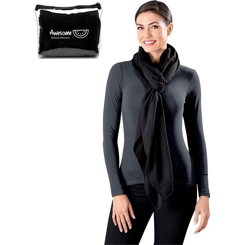 Hawaii Multi-Function Scarf &amp; Sarong - Black