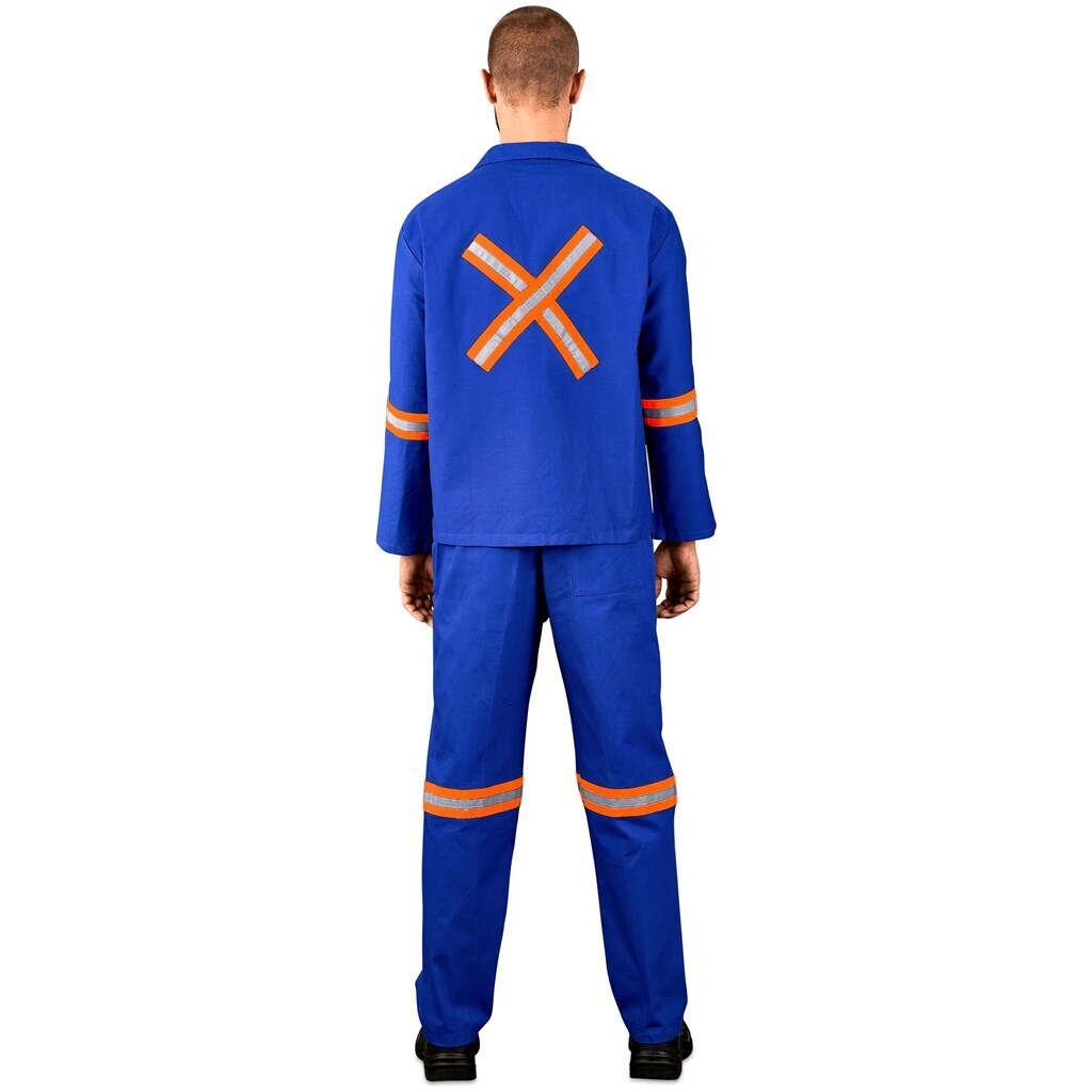 Technician 100% Cotton Conti Suit - Reflective Arms, Legs &amp; Back - Orange Tape