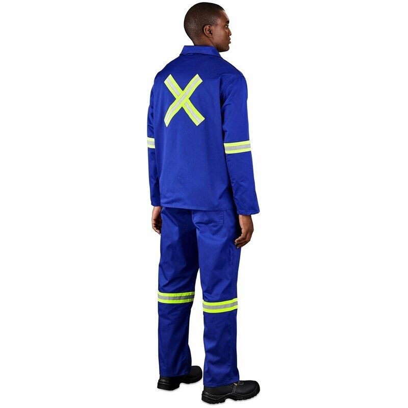 Site Premium Polycotton Jacket - Reflective Arms &amp; Back - Yellow Tape