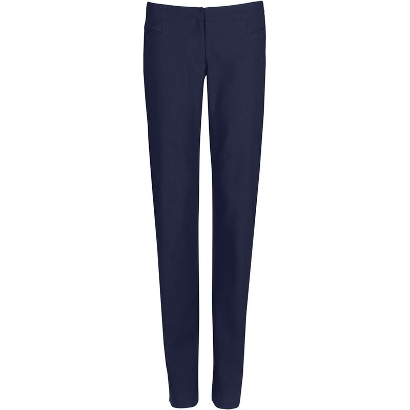 Ladies Cambridge Flat Front Pants - Navy