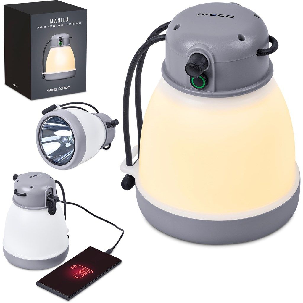 Swiss Cougar Manila Lantern &amp; Power Bank - 3,600mAh