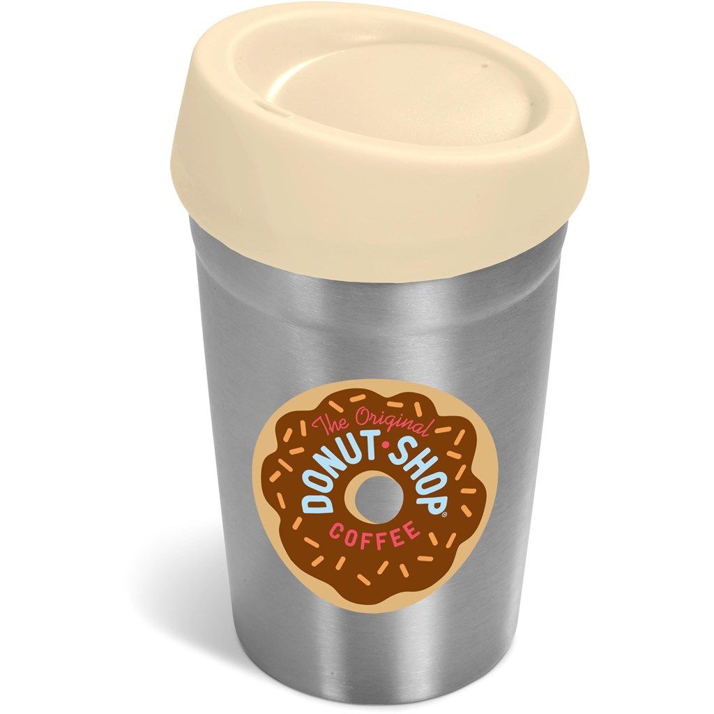 Kooshty Go-Jo Stainless Steel &amp; Plastic Double-Wall Tumbler - 350ml - Cream