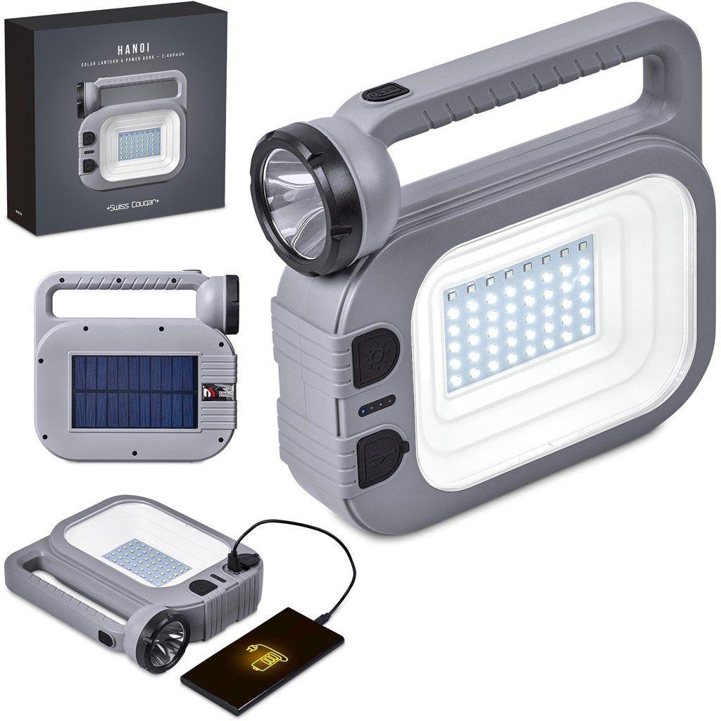 Swiss Cougar Hanoi Solar Lantern &amp; Power Bank - 2.400mAh