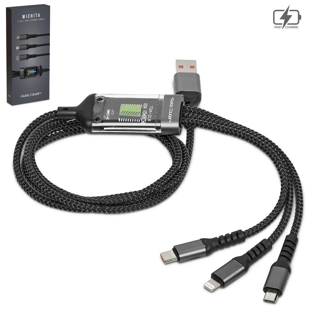 Swiss Cougar Wichita 3-in-1 Fast Charge Cable